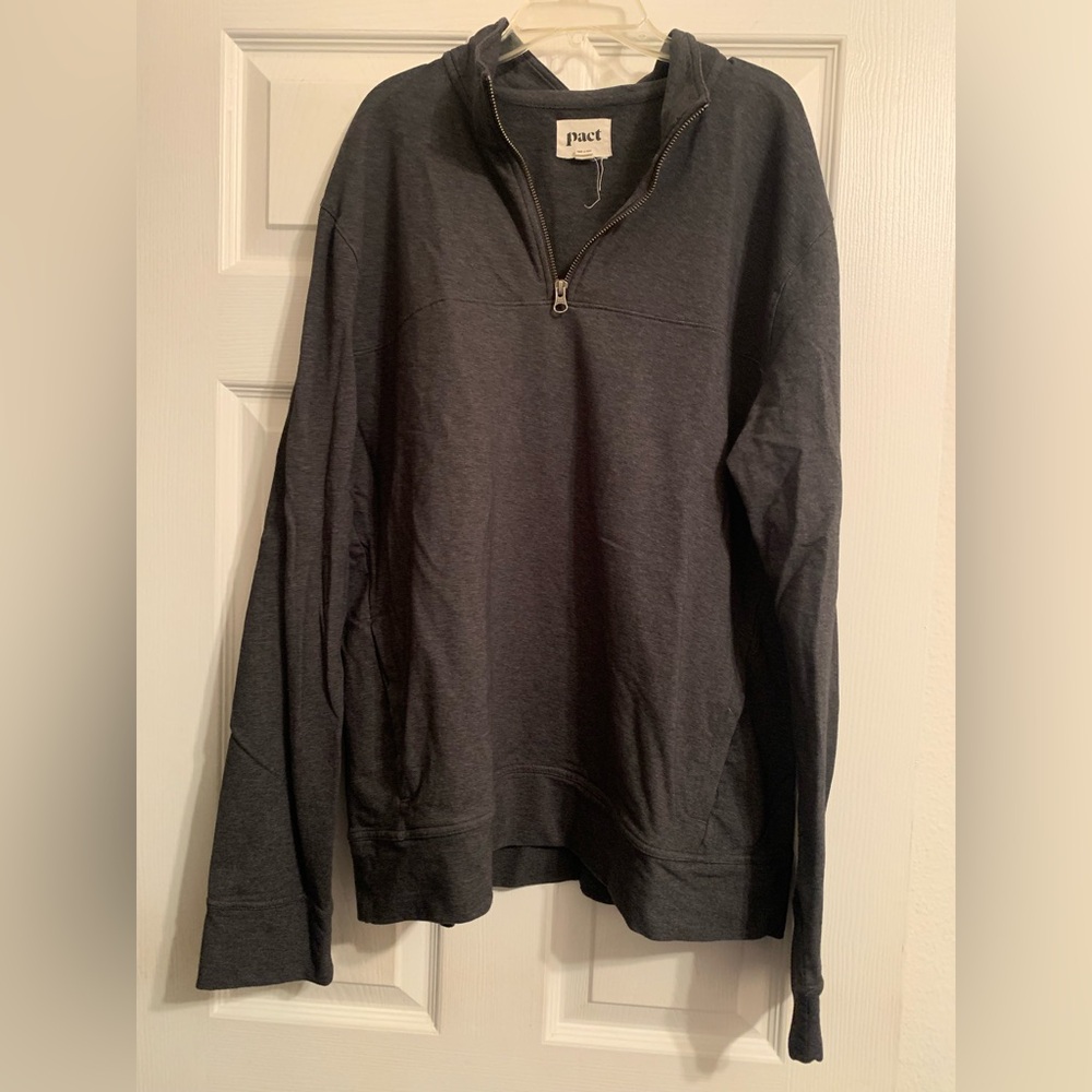 Pact Men’s Quarter Zip Pullover Sweater